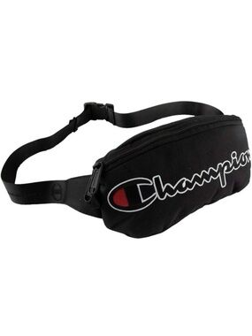 Champion Fanny Pack Black Logo Adjustable Belt Bag‎ Unisex Travel Personal Item